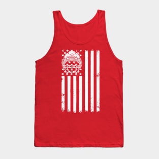 Vintage Football Helmet American Flag Tank Top